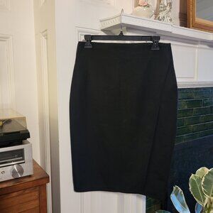 Vintage Gianni Versace Black Wool Pencil Skirt
